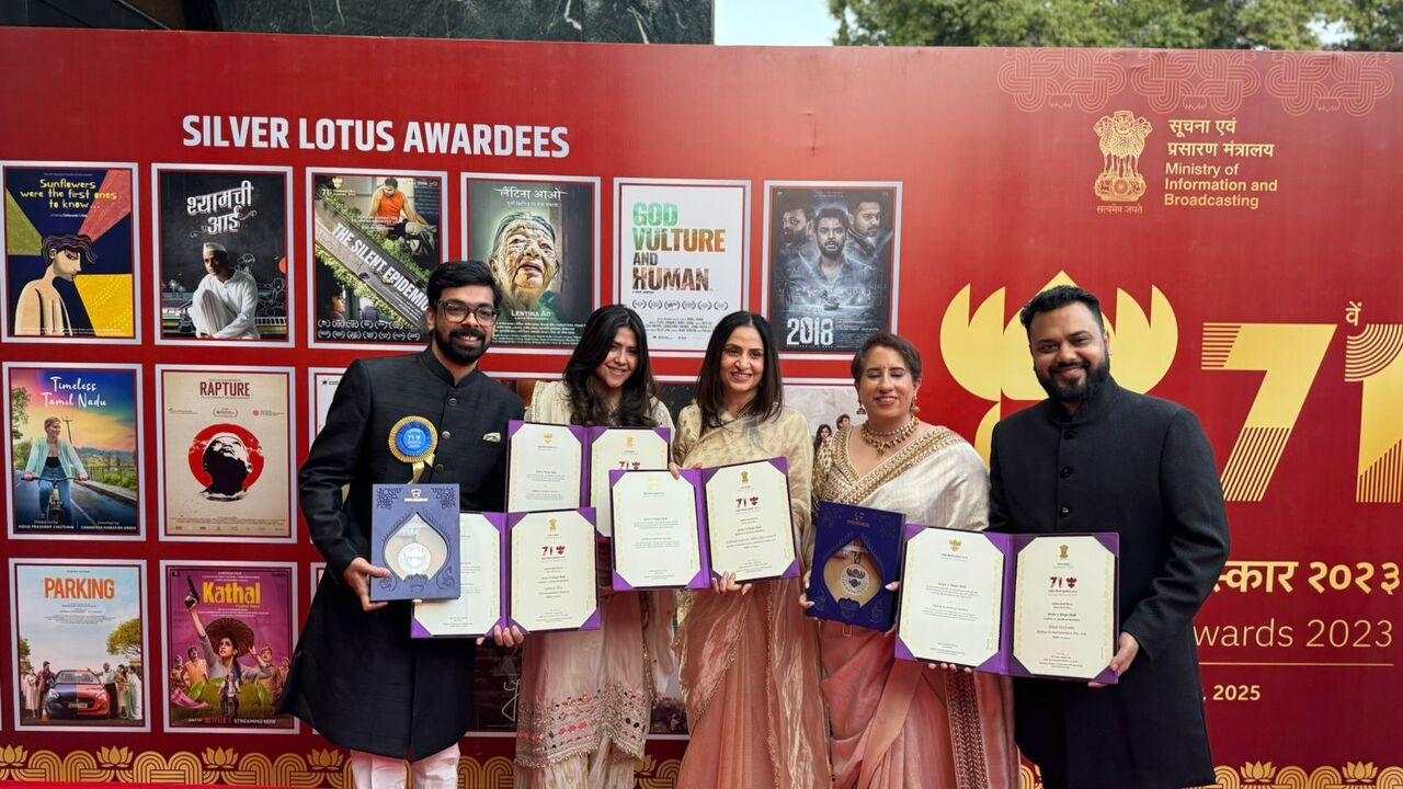 Among the shining stars of the evening was Netflix’s Kathal: A Jackfruit Mystery, which was honoured as the Best Hindi Film for its quirky, rooted storytelling and remarkable performances. Attending the prestigious ceremony were director Yashowardhan Mishra, producer Guneet Monga Kapoor, producer Ektaa R Kapoor along with Monika Shergill from Netflix. 